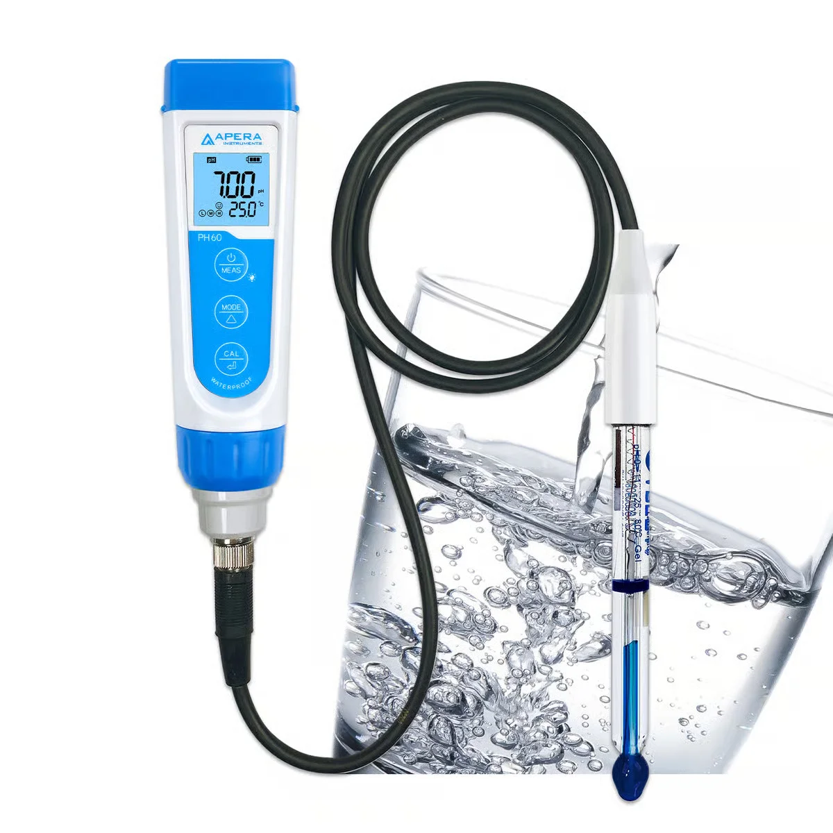 PH60-PW pH Tester Kit for Pure Water with LabSen 805 ATC pH Electrode